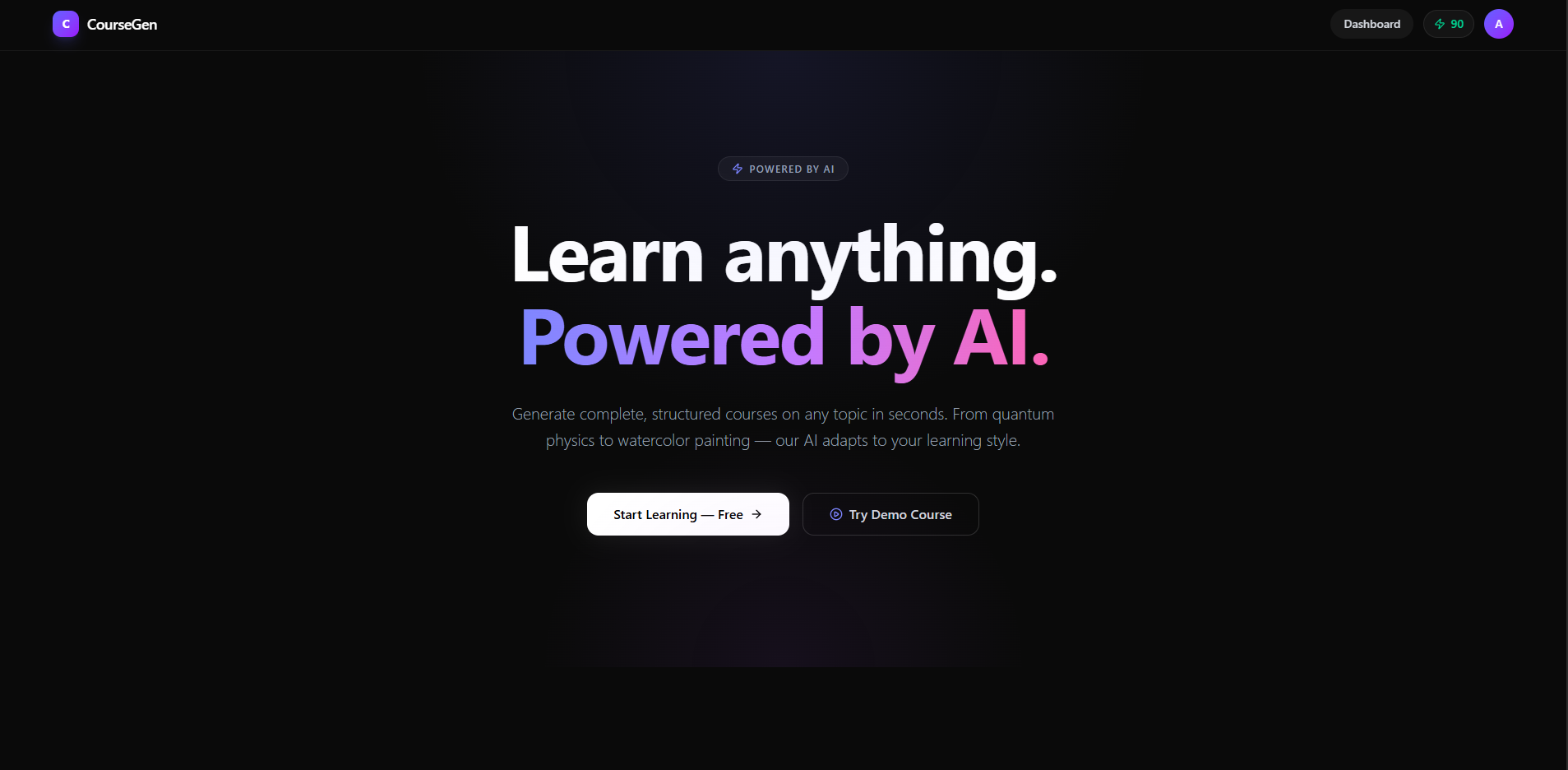 CourseGen preview